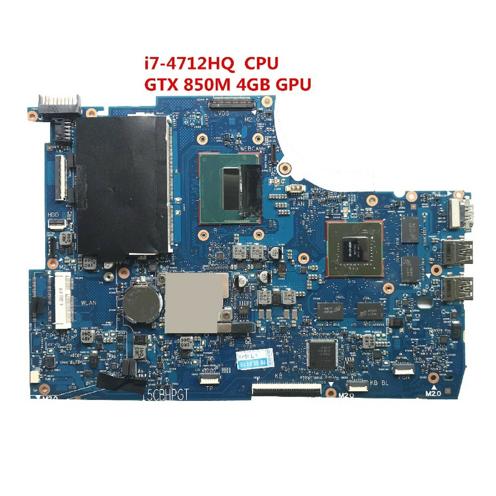 New HP 15-Q With i7-4712HQ 850M 4GB Motherboard 765736-001 765736-501 765736-601 Test